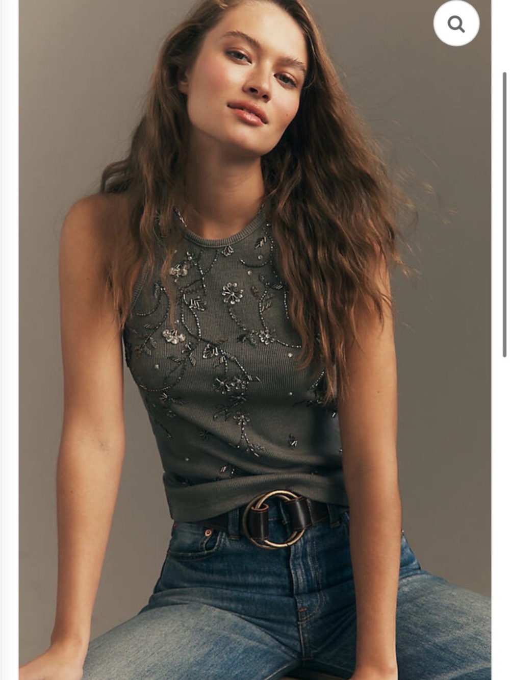 Anthropologie Pilcro Embelished Halter